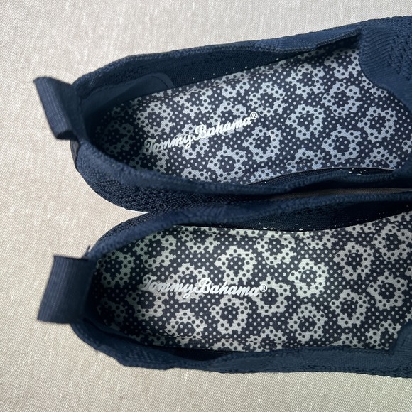 Tommy Bahama Slip-On Sneakers Women's 7.5 Blue Lace Mesh Memory Foam Nautical - Picture 4 of 10